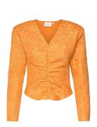 Maisiegz Blouse Tops Blouses Long-sleeved Orange Gestuz