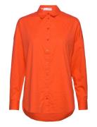 Slfemma-Sanni Ls Shirt Tops Shirts Long-sleeved Orange Selected Femme