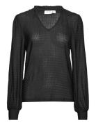 Vimanja V-Neck L/S Top Tops Blouses Long-sleeved Black Vila