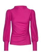 Rifagz Puff Blouse Tops Blouses Long-sleeved Pink Gestuz