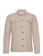 Cfjacobs 0080 Linen Shacket Tops Overshirts Beige Casual Friday