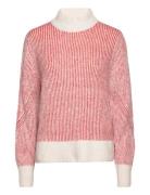 Ihkamara Ls Stripe4 Tops Knitwear Turtleneck Red ICHI