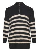 Caralfrida Ls Zip Highneck Cc Knt Tops Knitwear Jumpers Black ONLY Car...