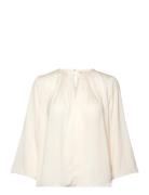 Notoiw Blouse Tops Blouses Long-sleeved Cream InWear