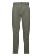 Modern Twill Tapered Pleat Bottoms Trousers Chinos Khaki Green Calvin ...