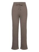 Merino Wool Trousers Bottoms Trousers Wide Leg Brown Rosemunde