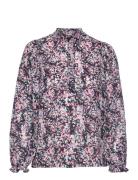 D6Ciska Printed Top Tops Blouses Long-sleeved Multi/patterned Dante6