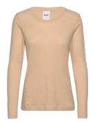 Athena - Linen Mix Tops T-shirts & Tops Long-sleeved Beige Day Birger ...