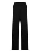 Slfhanni Hw Knit Pant Bottoms Trousers Wide Leg Black Selected Femme