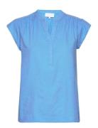 Lr-Naja Tops Blouses Short-sleeved Blue Levete Room