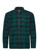 Zipped Overshirt Tops Overshirts Green Lee Jeans