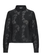 Srsafa Shirt Tops Blouses Long-sleeved Black Soft Rebels