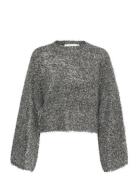 Mattianigz Cropped Pullover Tops Knitwear Jumpers Silver Gestuz