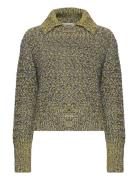 Terrie Moulinere Crew Neck Tops Knitwear Jumpers Yellow Wood Wood