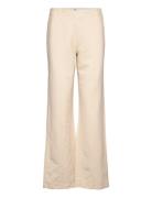 Charlotte Pirla Pants Bottoms Trousers Flared Cream Mads Nørgaard