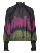 Cmfrill-Chif-Blouse Tops Blouses Long-sleeved Black Copenhagen Muse