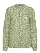 Fqadney-Blouse Tops Blouses Long-sleeved Green FREE/QUENT