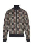 Glitch Tartan Trk Jkt Tops Sweat-shirts & Hoodies Sweat-shirts Khaki G...