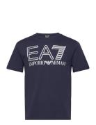 Tops Tops T-shirts Short-sleeved Navy EA7