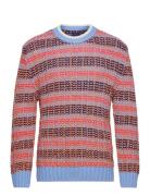 Multi Color Texture C-Neck Tops Knitwear Round Necks Red GANT