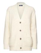 D Gal Wool V-Neck Cardigan Tops Knitwear Cardigans Cream Polo Ralph La...