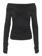 Inaragz Ls Knot Blouse Tops Blouses Long-sleeved Black Gestuz