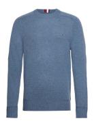 Multi Htr Merino Crew Neck Tops Knitwear Round Necks Blue Tommy Hilfig...