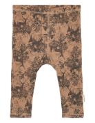 Wool/Bamboo Legging Aop Bottoms Leggings Orange Mikk-line