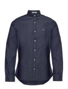 Slim Indigo Bd Tops Shirts Casual Navy GANT