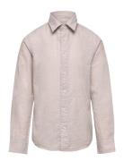 Jjelinen Blend Shirt Ls Sn Jnr Tops Shirts Long-sleeved Shirts Beige J...