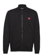 Funnel Neck Zip Tops Sweat-shirts & Hoodies Sweat-shirts Black Wrangle...