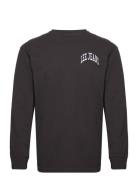 Ls Varsity Tee Tops T-shirts Long-sleeved Black Lee Jeans