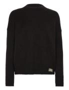 Essential Mock Neck Jumper Tops Knitwear Jumpers Black Superdry