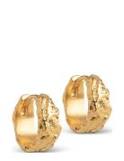 Nela Hoops Accessories Jewellery Earrings Hoops Gold Enamel Copenhagen