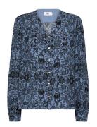 Louisenn Blouse Tops Blouses Long-sleeved Blue Noa Noa