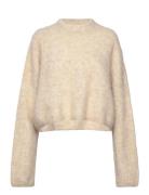 Boxy Alpaca Sweater Tops Knitwear Jumpers Beige Hope