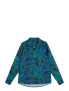 Playa Printed Tencel Shirt Designers Shirts Casual Navy J. Lindeberg