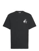 Branded Tee Tops T-shirts Short-sleeved Black Wrangler