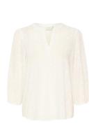 Kajollia Blouse Tops Blouses Long-sleeved White Kaffe