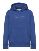 Printed Hoody Tops Sweat-shirts & Hoodies Hoodies Blue Tom Tailor