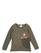 Speckled Shirt Tops T-shirts Long-sleeved T-shirts Khaki Green Martine...