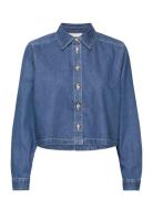 Mschshayla Shirt Tops Shirts Long-sleeved Blue MSCH Copenhagen