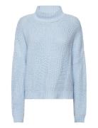 Fenja Tops Knitwear Turtleneck Blue Stella Nova