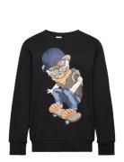 Nkmtelexo Ls Sweat Bru Tops Sweat-shirts & Hoodies Sweat-shirts Black ...