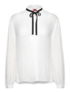 Eurore Tops Blouses Long-sleeved White HUGO