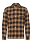 Telesto Ls Shirt Tops Overshirts Brown AllSaints