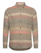 Akleif L/S Jacquard Shirt Tops Shirts Casual Green Anerkjendt