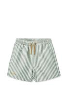 Duke Stripe Board Shorts Bottoms Shorts Green Liewood