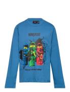 Lwtano 100 - T-Shirt L/S Tops T-shirts Long-sleeved T-shirts Blue LEGO...