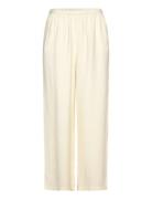 Bs Ragnhild Pants Bottoms Trousers Wide Leg Cream Bruun & Stengade